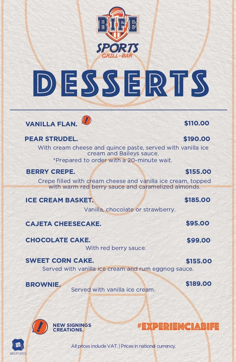 Desserts — page 1
